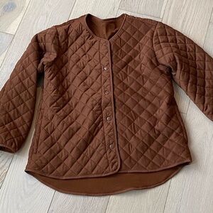 Quilted Shacket Snap Front Over-shirt with pockets. (Nice thickness to it)